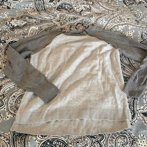 Banana Republic Two-Tone Gray Crewneck Sweater